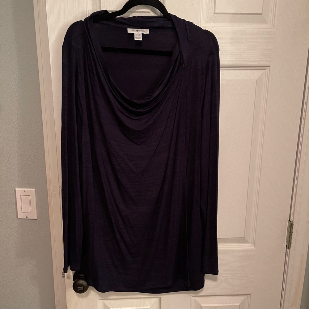 Motherhood Mateenity Long Sleeve Navy Wrap Top Size L / XL